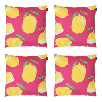 Lemon print outlet pillows