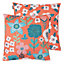 Veeva Meadow Print Set of 2 Red Outdoor Cushion