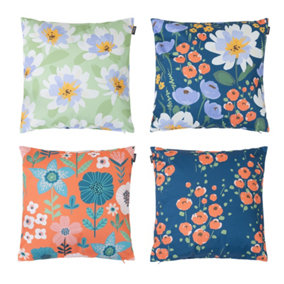 Veeva Meadow Print Set of 4 Outdoor Cushion - Collection One