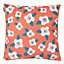 Veeva Meadow Print Set of 4 Red Outdoor Cushion