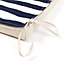 Veeva Outdoor Bench Cushion Pad Navy Blue Deck Stripe