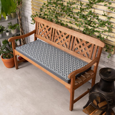 Veeva Outdoor Bench Cushion Pad Slate Grey DIY at B Q