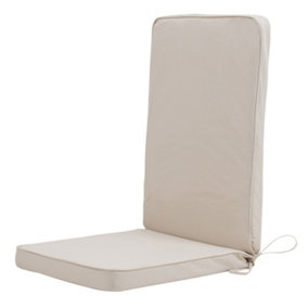 Veeva Outdoor High Back Seat Cushion Natural Beige