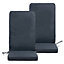 Veeva Outdoor High Back Seat Cushion Set of 2 Slate Grey