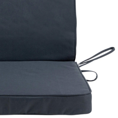 Veeva Outdoor High Back Seat Cushion Set of 4 Slate Grey