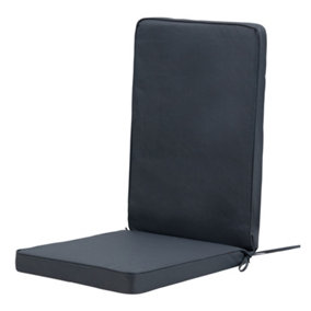Veeva Outdoor High Back Seat Cushion Slate Grey