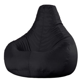 Veeva Recliner Indoor Outdoor Bean Bag Black Bean Bag Chair