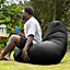 Veeva Recliner Indoor Outdoor Bean Bag Black Bean Bag Chair