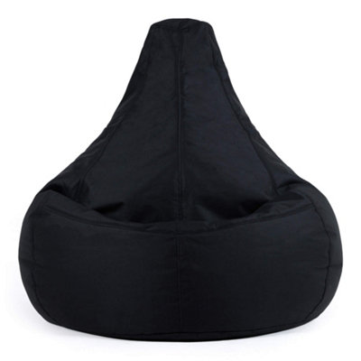 Veeva Recliner Indoor Outdoor Bean Bag Black Bean Bag Chair