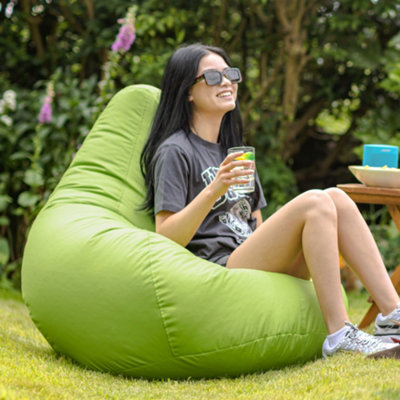 Veeva Recliner Indoor Outdoor Bean Bag Lime Green Bean Bag Chair