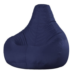 Veeva Recliner Indoor Outdoor Bean Bag Navy Blue Bean Bag Chair