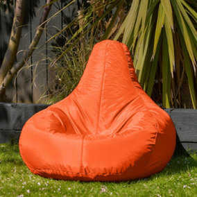 Veeva Recliner Indoor Outdoor Bean Bag Orange Bean Bag Chair