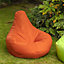 Veeva Recliner Indoor Outdoor Bean Bag Orange Bean Bag Chair