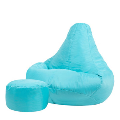 Veeva Recliner Indoor Outdoor Bean Bag & Pouffe Aqua Blue Bean Bag