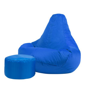 Veeva Recliner Indoor Outdoor Bean Bag & Pouffe Blue Bean Bag Chair