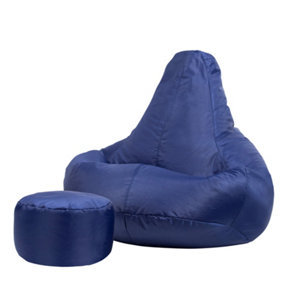 Veeva Recliner Indoor Outdoor Bean Bag & Pouffe Navy Blue Bean Bag Chair