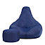 Veeva Recliner Indoor Outdoor Bean Bag & Pouffe Navy Blue Bean Bag Chair
