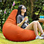 Veeva Recliner Indoor Outdoor Bean Bag & Pouffe Orange Bean Bag Chair