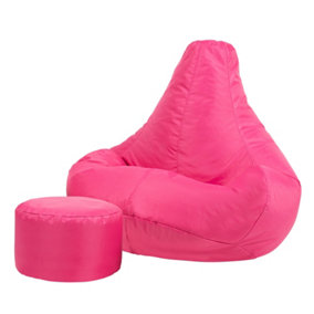 Veeva Recliner Indoor Outdoor Bean Bag & Pouffe Pink Bean Bag Chair