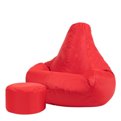 Veeva Recliner Indoor Outdoor Bean Bag & Pouffe Red Bean Bag Chair