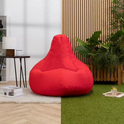Veeva Recliner Indoor Outdoor Bean Bag Red Bean Bag Chair DIY at B&Q