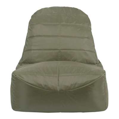 Veeva Vista Outdoor Recliner Bean Bag Chair Olive Green
