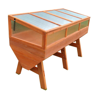 VegTrough Large Wooden Raised Vegetable Bed Planter with Polycarbonate