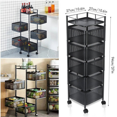 Vegetable Shelf Rack Tier Mobile Kitchen Utility