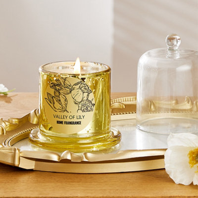 Vegetable Wax Valley of Lily Scented Candle for Indoor Space