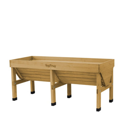 VegTrug Medium Classic Raised Wooden Planter FSC Cedar Natural 1834mm x 760mm x 800mm