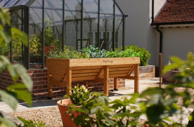 VegTrug Medium Classic Raised Wooden Planter FSC Cedar Natural 1834mm x 760mm x 800mm