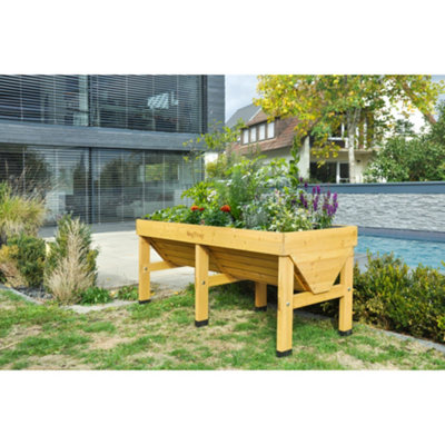 VegTrug Medium Classic Raised Wooden Planter FSC Cedar Natural 1834mm x 760mm x 800mm
