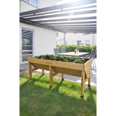 VegTrug Medium Wall Hugger Raised Wooden Planter FSC Cedar Natural 1003mm x 460mm x 800mm