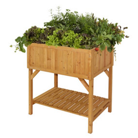 VegTrug Raised Garden Bed Wooden Planter FSC Cedar Natural 1034mm x 760mm x 800mm