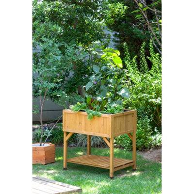 VegTrug Raised Garden Bed Wooden Planter FSC Cedar Natural 1034mm x 760mm x 800mm
