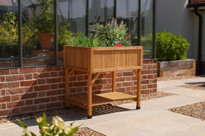 VegTrug Raised Garden Bed Wooden Planter FSC Cedar Natural 1034mm x 760mm x 800mm