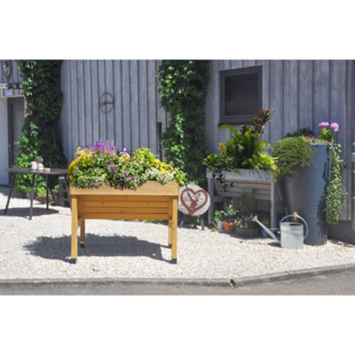 VegTrug Small Classic Raised Wooden Planter FSC Cedar Natural 1034mm x 760mm x 800mm