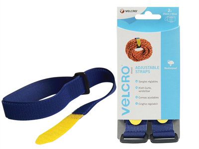VELCRO Brand 60327 VELCRO Brand Adjustable Straps(2) 25mm x 92cm Blue