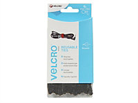 VELCRO Brand 60388 VELCRO Brand ONE-WRAP Reusable Ties (6) 12mm x 20cm Black VEL60388