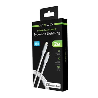 VELD 2M Super Fast USB Type-C to Lighting Cable