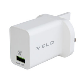 VELD Super Fast USB Wall Charger - 18W