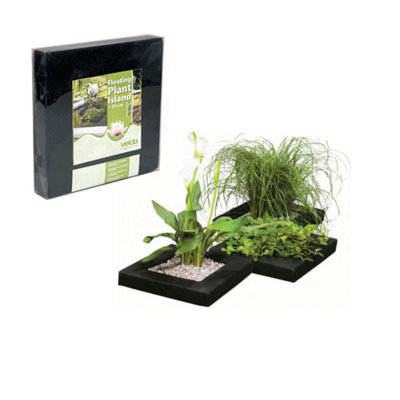 Velda 127577 Floating planting island for the pond, diameter 25 cm, Square, Floating Plant Island