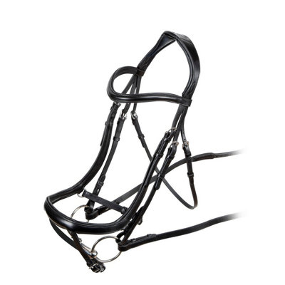 Velociti Ergonomic Leather Curved Horse Flash Bridle Black (Pony) Price Comparisons | Compare The Build