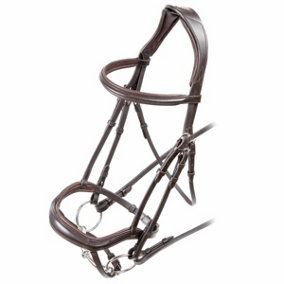 Velociti Ergonomic Leather Horse Bridle Havana (X Full)