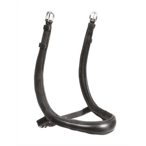 Velociti Ergonomic Leather Horse Cavesson Noseband Black (Full)