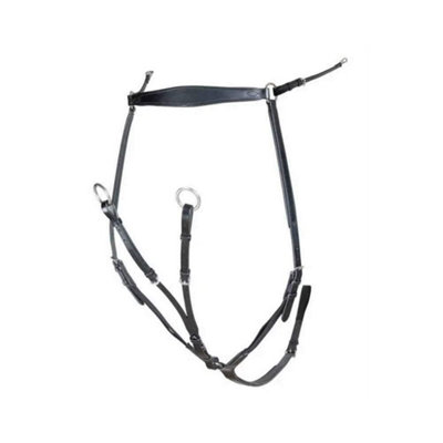 Straight Breastplate For Horses – Black, Adjustable, Gel-Padded For Comfort & Saddle Stability