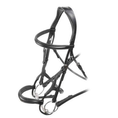 Velociti Padded Leather Roll Horse Cavesson Bridle Black (Cob) Price Comparisons | Compare The Build