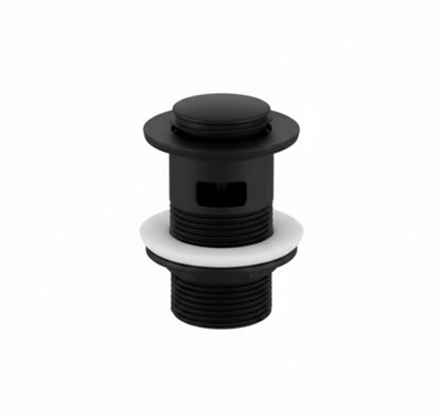 Velora Mono Basin Mixer Tap Single Lever + Clicker Waste - Matt Black