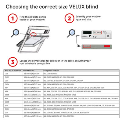 VELUX Original (DKL) Grey Blackout Roller Blind for VELUX Roof Window ...