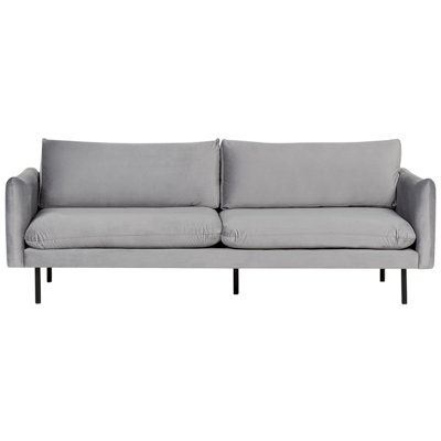 Velvet 3 Seater Sofa Grey VINTERBRO